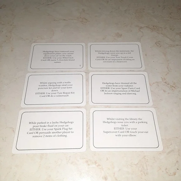 Hedgehogs Revenge Vintage Game Replacement Piece Cards - Picture 2 of 16